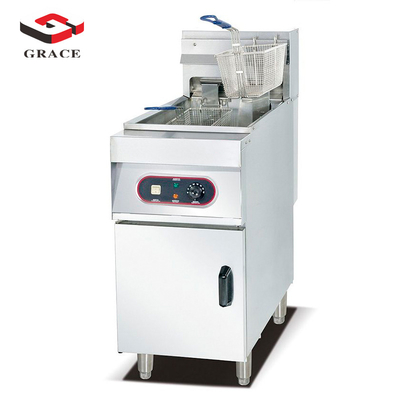 Hotels Commercial Electric Standing Efficient Deep Fryer With 1 Tank 2-Basket