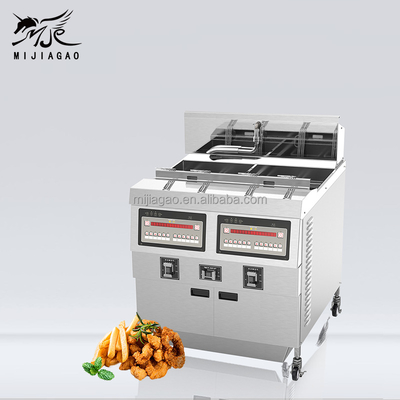 With Oil Filter Automatic Paper Commercial Electric Open Fryer With 2 Tank Electric Chicken Fryer